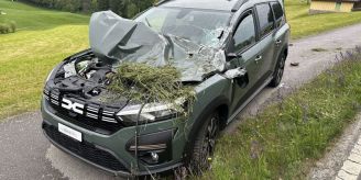 Teufen AR - Kollision zwischen Traktor und Auto