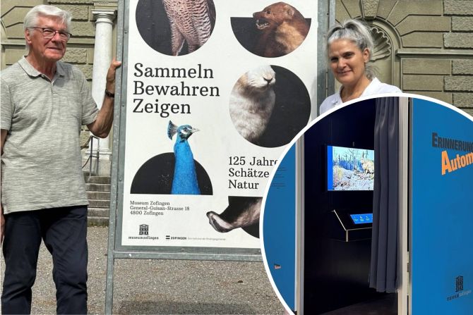 Kurator Willy Hartmann und Museumsleiterin Heidi Pechlaner Gut.