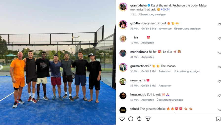 Auch eine Runde Padel darf nicht fehlen.