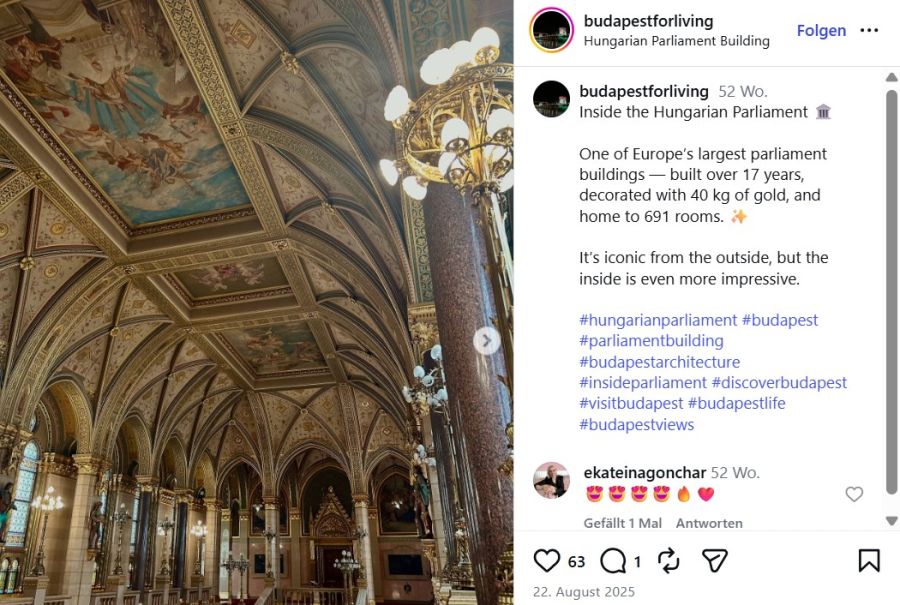 Parlamentsgebäude Budapest (Ungarn)