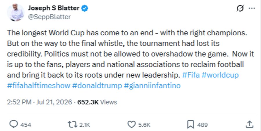 Sepp Blatter WM 2026