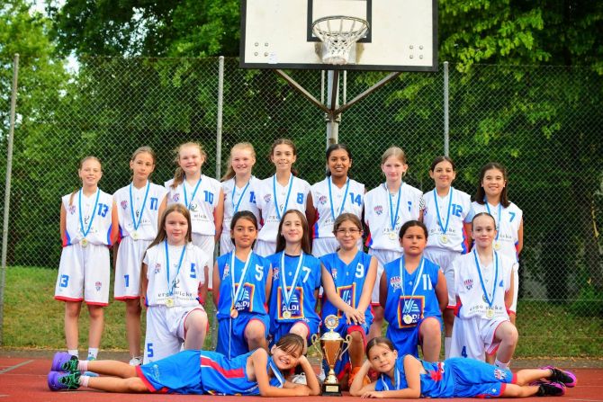 Die U12 Pinguins Mädels von Basketball Regensdorf sind nicht zu bremsen.