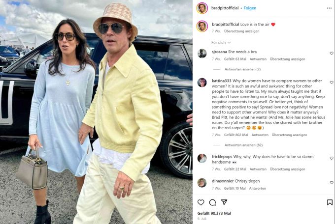 Brad Pitt zusammen mit Inés de Ramón. brad pitt