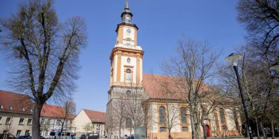 Die Maria-Magdalenen-Kirche in Templin, wo Bundeskanzlerin Merkel Abschied von ihrer Mutter nahm. Foto: Christoph Soeder