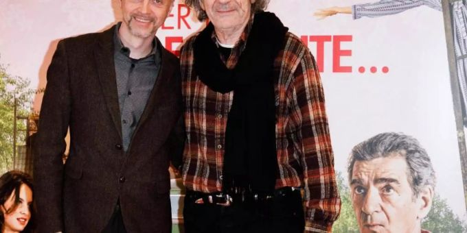 Regisseur Veit Helmer (l) und Hauptdarsteller Miki Manojlović bei der Berlin-Premiere des Films «Vom Lokführer, der die Liebe suchte...». Foto: Carsten Koall Regisseur Veit Helmer (l) und Hauptdarsteller Miki Manojlović bei der Berlin-Premiere des Films «Vom Lokführer, der die Liebe suchte...». Foto: Carsten Koall