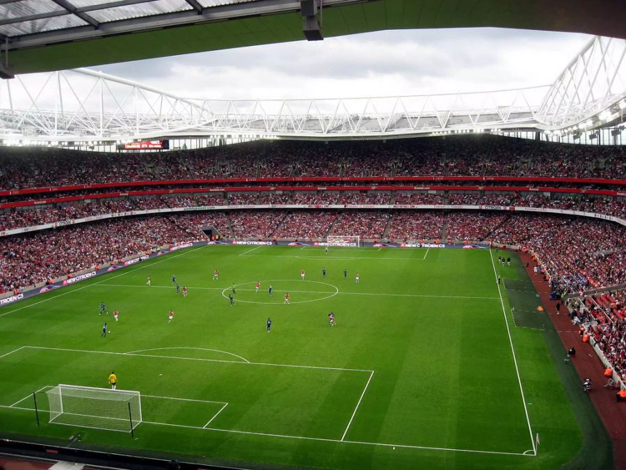 Emirates Stadium in London, Heimstadion von Arsenal, 60'260 Zuschauer.