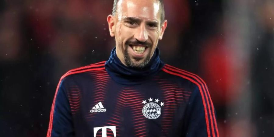 Franck Ribéry steht in der Startelf der Bayern gegen den FC Liverpool. Foto: Peter Byrne/PA Wire