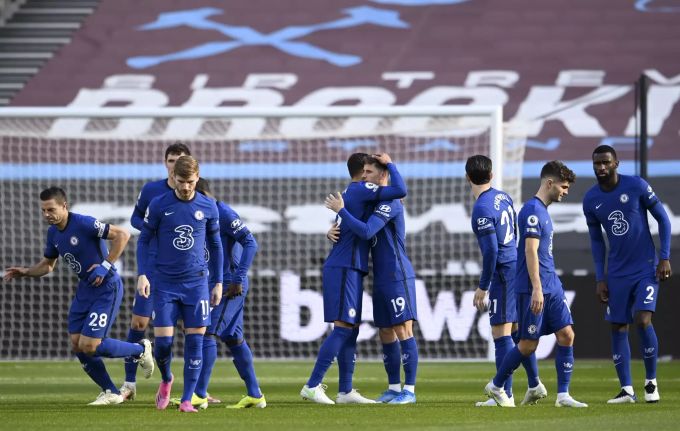 Die Spieler des FC Chelsea vor einem Spiel in der Premier League. Premier League Chelsea