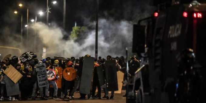 Proteste am Samstag im Süden von Bogotá Proteste am Samstag im Süden von Bogotá
