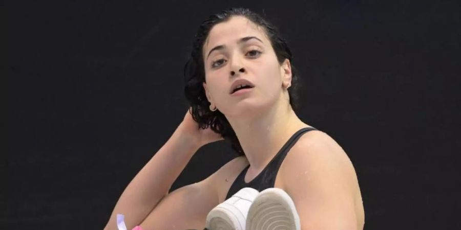 Die Schwimmerin Yusra Mardini hat für ihren Auftritt in den Sozialen Medien einen Influencerpreis erhalten. Foto: Soeren Stache/dpa-Zentralbild/ZB