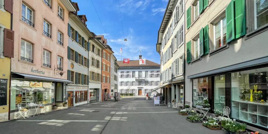 Die Altstadt der Gemeinde Liestal.