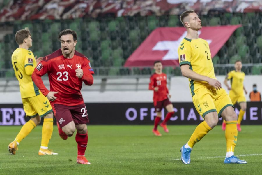 Xherdan Shaqiri schiesst die Schweizer Nati zum 1:0-Sieg gegen Litauen.