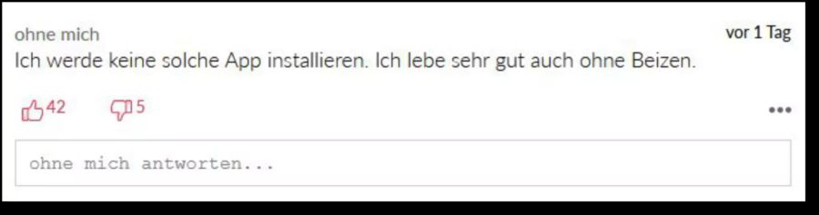 Die Alternative zur neuen Massnahme Einfach nicht mehr in die Restaurants gehen.
