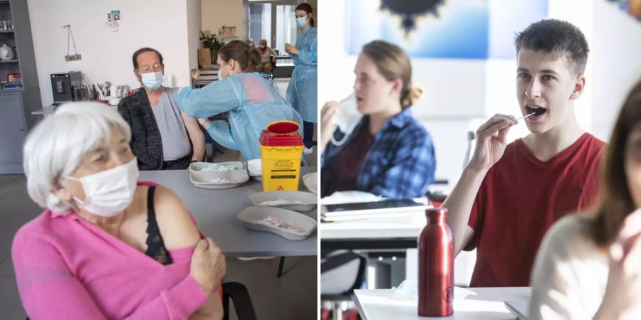 Coronavirus Schulen Alte Junge
