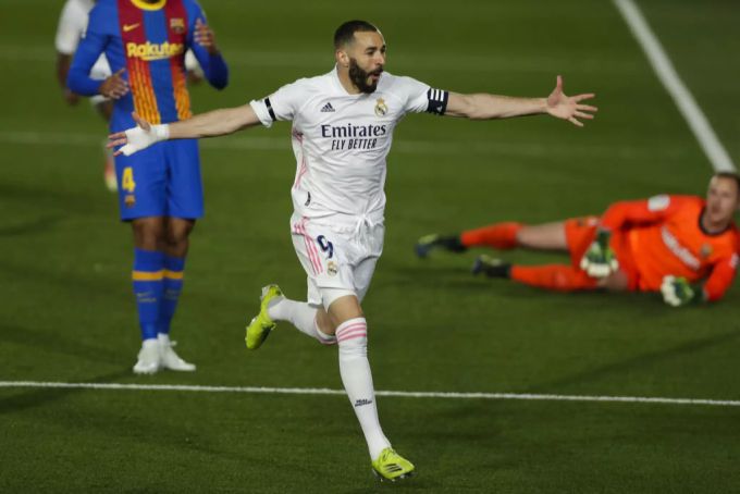 Karim Benzema erzielte im Clasico gegen Barcelona das 1:0. ramadan