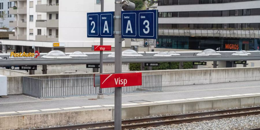 Der Bahnhof in Visp.