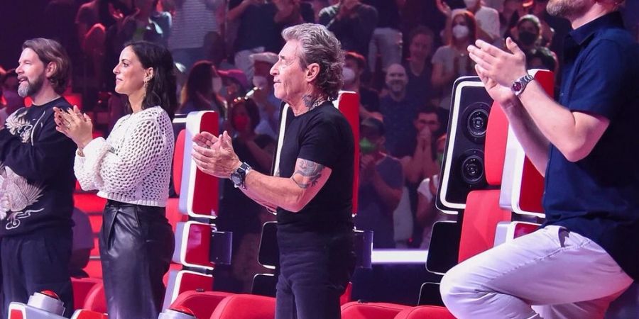 Die «The Voice of Germany»-Coaches (v.l.): Rea Garvey, Stefanie Kloss, Peter Maffay und Mark Forster.