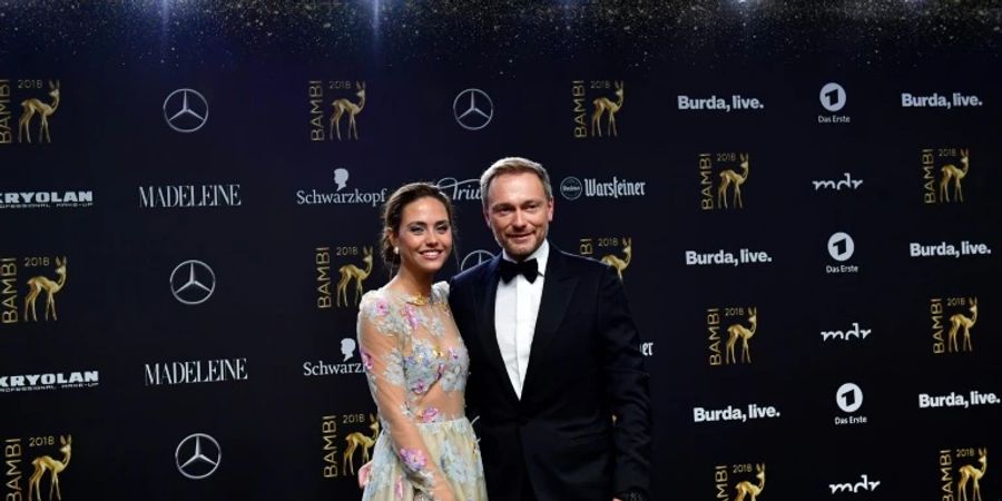 Christian Lindner und Franca Lehfeldt im Jahr 2018