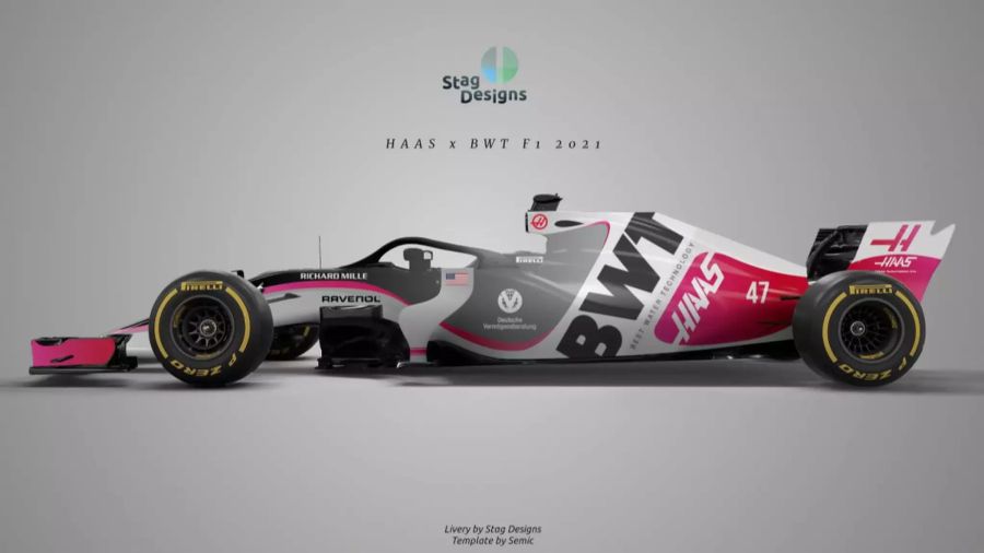 Auffällige graue Maus: «Stag Designs» kombiniert die Teamfarbe Grau mit Weiss und knalligem Pink.