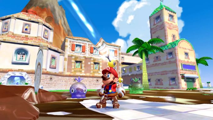 Das Wasserspritzen mit dem Dreckweg 08/17 ist nun wieder wie im originalen Super Mario Sunshine. Super Mario