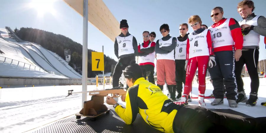 Einsteigerkurs für Biathlon.