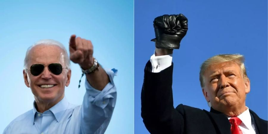 Biden (l.) und Trump