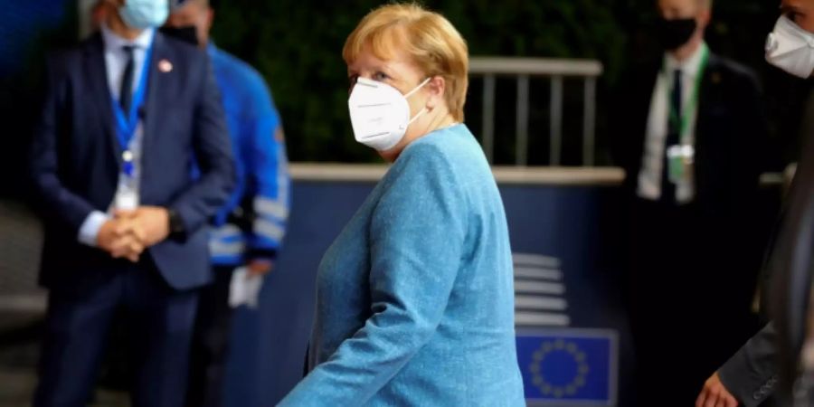 Bundeskanzlerin Angela Merkel (CDU) beim EU-Gipfel in Brüssel