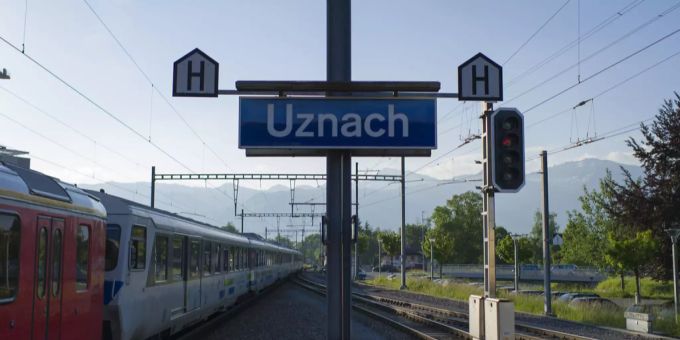 Bahnhof Uznach.