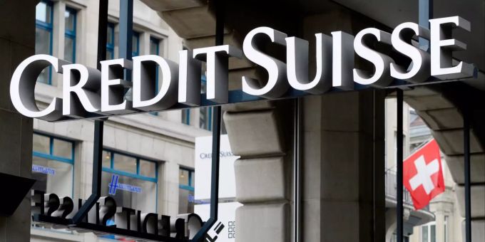 Das Logo der Credit Suisse. Credit Suisse