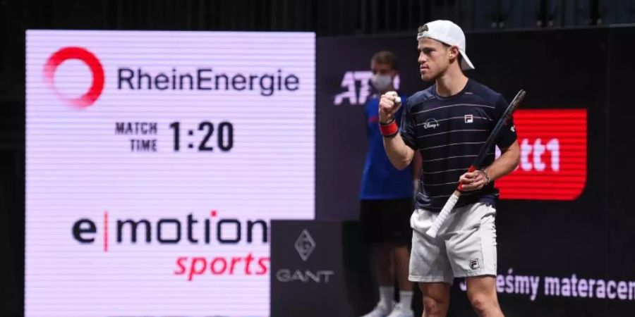 Diego Schwartzman hat beim ATP-Turnier in Köln das Halbfinale erreicht. Foto: Jonas Güttler/dpa