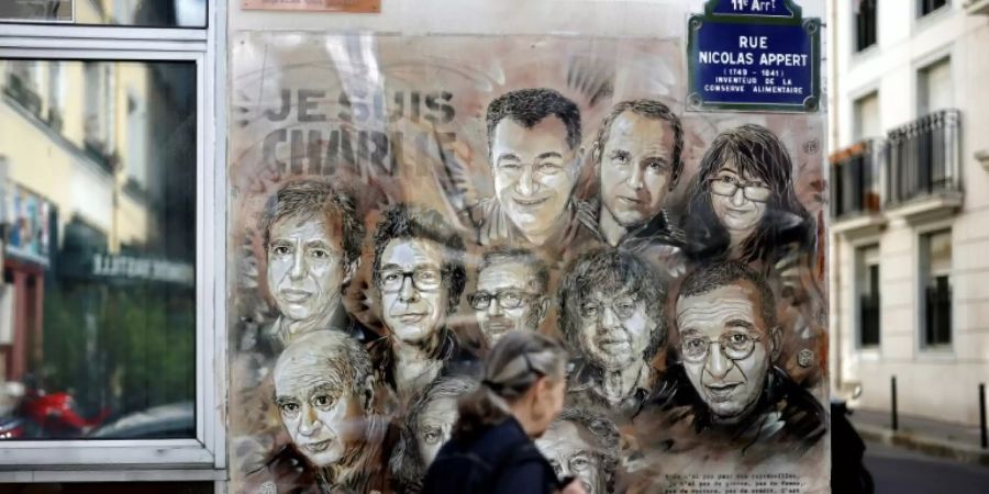 Ein Wandbild für die Opfer von «Charlie Hebdo»