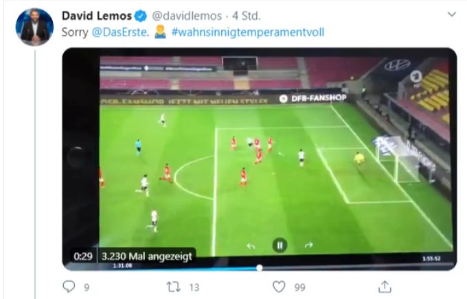 David Lemos sagt «Sorry» nach dem Spiel der Schweizer Nati gegen Deutschland. Schweizer Nati Lemos