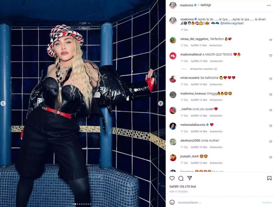 Madonna posiert im Spa.