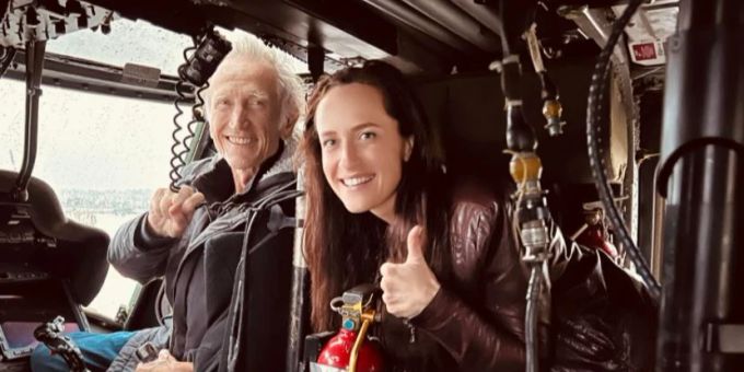 Vanessa Mitchell-Delmotte mit ihrem Vater Patrick. good news