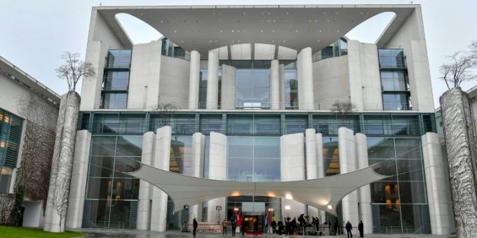 Blick auf das Bundeskanzleramt in Berlin Blick auf das Bundeskanzleramt in Berlin