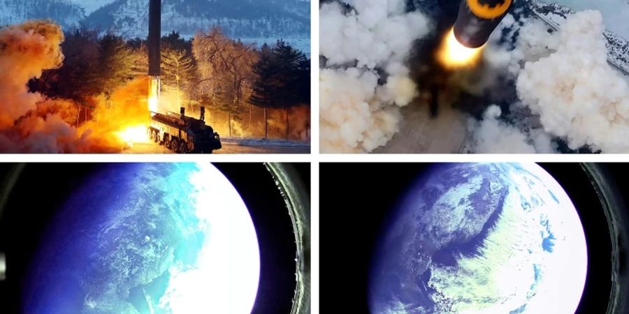 Fotos des nordkoreanischen Raketentests