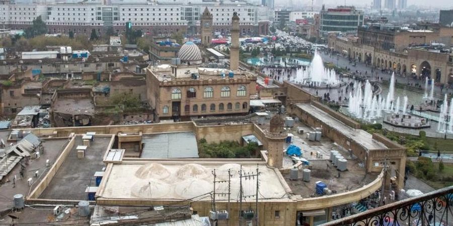 Die Altstadt von Erbil mit dem Basar und dem Bakhi Shar Park im Dezember 2018. Foto: Jens Büttner/dpa-Zentralbild/dpa