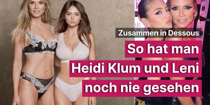 In Dessous - So hat man Heidi Klum und Tochter Leni noch nie gesehen