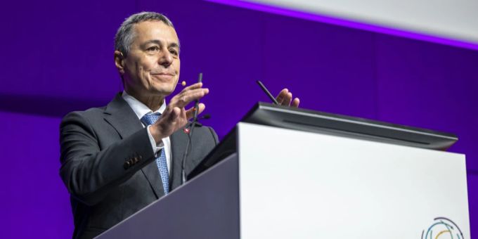 Ignazio Cassis beim GESDA-Gipfel in Genf. Ignazio Cassis