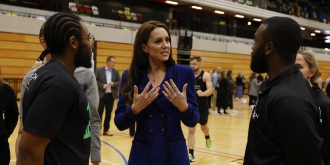 Prinzessin Kate besucht die Copper Box Arena in London. prinzessin kate