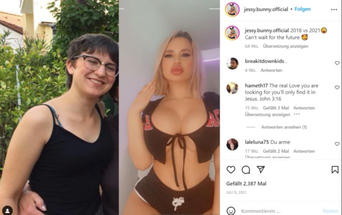 So sah Jessy Bunny noch 2018 aus. Jessy Bunny