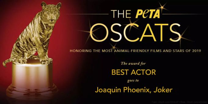 Die Peta ehrt Joaquin Phoenix mit der «Oscat». Joaquin Phoenix Oscat