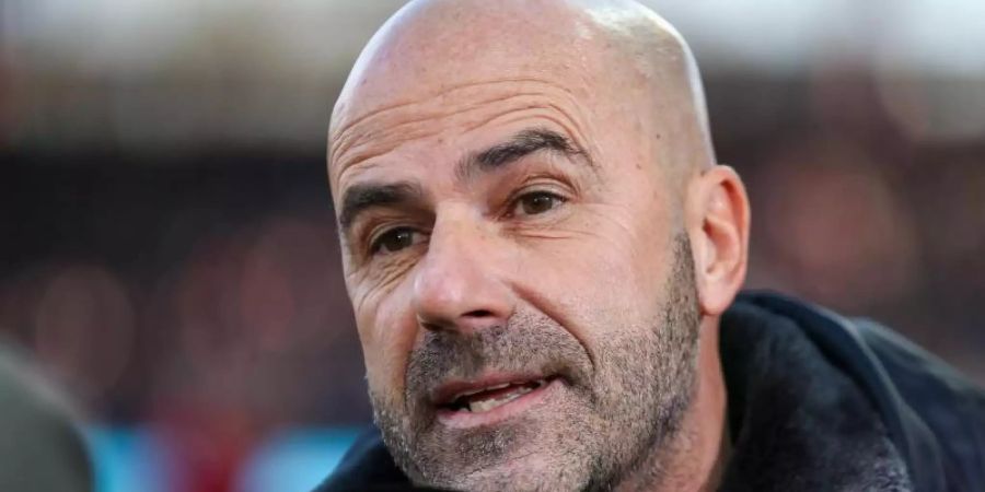 Mann klarer Worte: Leverkusen-Coach Peter Bosz. Foto: Andreas Gora/dpa