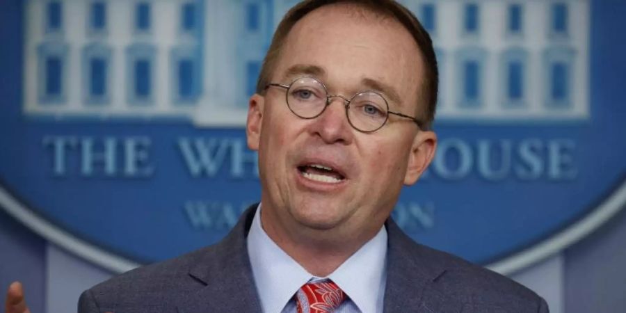 Mick Mulvaney, Stabschef des Weissen Hauses, hat Donald Trump in Erklärungsnot gebracht. Foto: Evan Vucci/AP/dpa