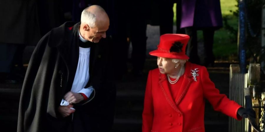 Die Queen nach dem Gottesdienst