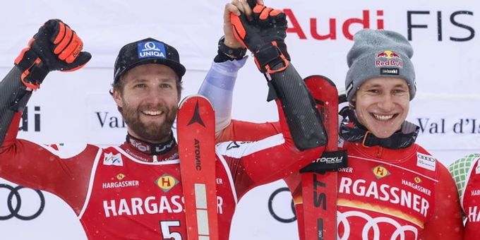 Konkurrenten um den Gesamtweltcup: Marco Schwarz (l.) und Marco Odermatt. Marco Schwarz Marco Odermatt