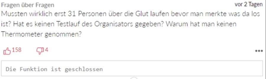 Dieser Leser fragt sich unter anderem, ob es denn keinen Testlauf gegeben hat.