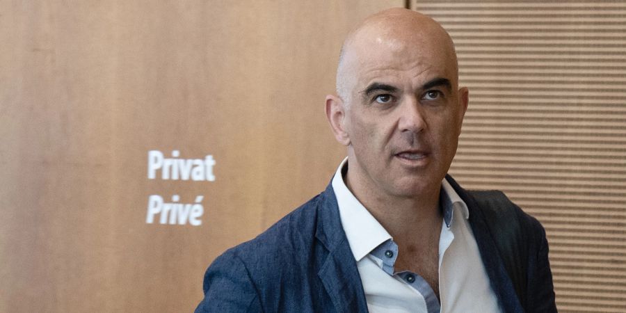 Alain Berset Luftpolizei Flugzeug