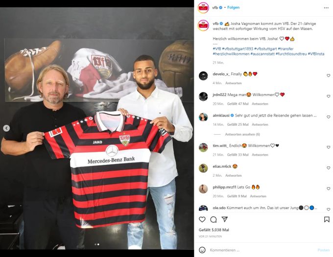 Trotz verpasstem Aufstieg mit dem HSV gelingt Youngster Josha Vagnoman der Sprung in die Bundesliga. Josha Vagnoman