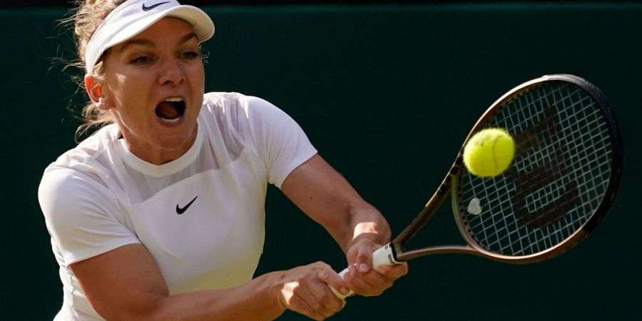 In Wimbledon weiter in topform und im Viertelfinale: Simona Halep in Aktion.